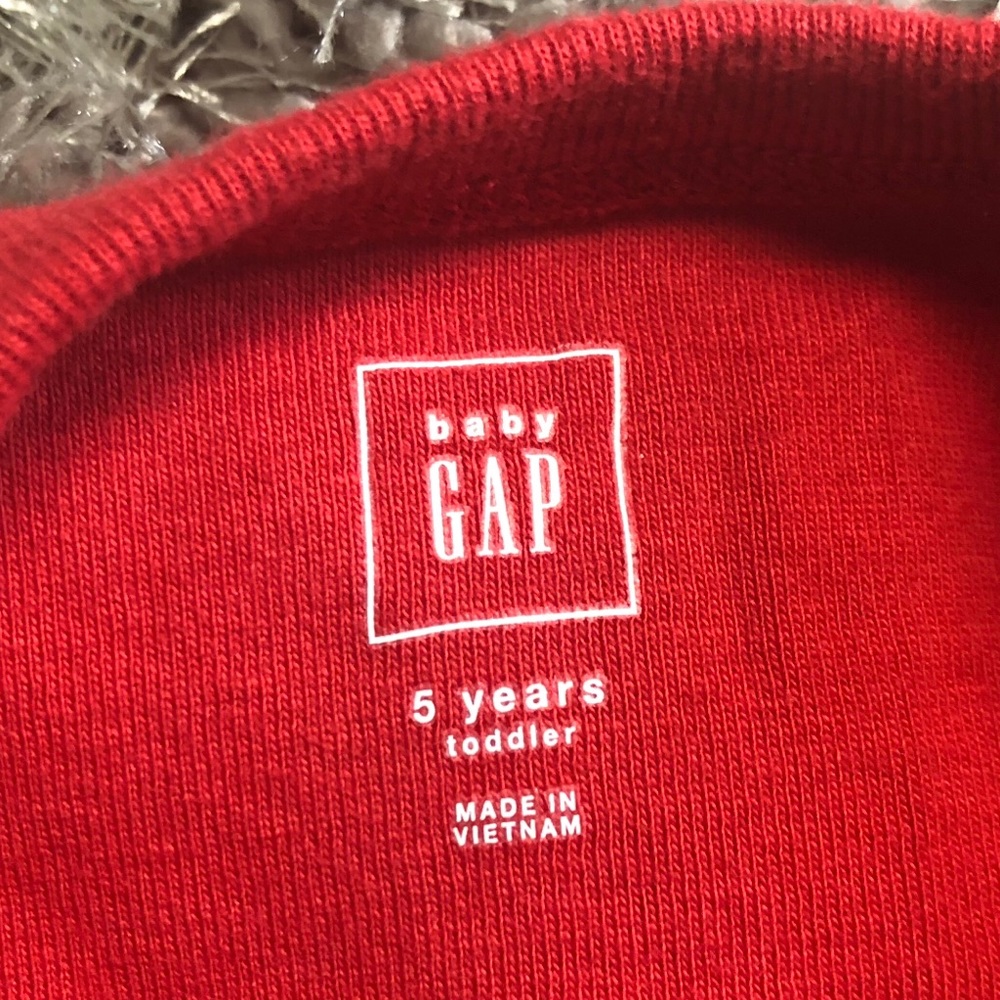 Baby Gap Red Long Sleeve Tee Child size 5 - Picture 6 of 7